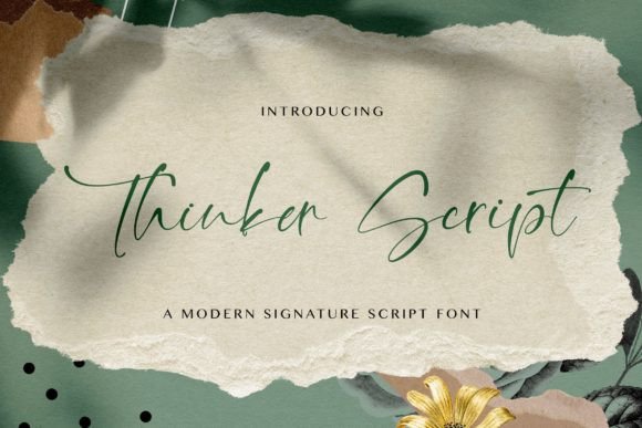 Thinker Script: A Delicate and Elegant Handwritten Font for Creative Expression